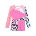 thumbnail image 6 of inhzoy Kids Girls Gymnastic Jumpsuit Long Sleeve Dance Leotard Active Biketard Unitard 4-14 Pink Leopard 6, 6 of 8