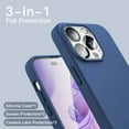 thumbnail image 3 of JETech [3 in 1] Silicone Case for iPhone 14 Pro 6.1-Inch, with 2-Pack Screen Protector and 2-Pack Camera Lens Protector, Full Coverage Tempered Glass Film, Shockproof Phone Cover (Cobalt Blue), 3 of 7