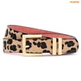thumbnail image 6 of WHIPPY Women's Leather Belt for Jeans Dresses Pants Ladies Leopard Belts with Square Buckle, 6 of 7
