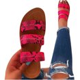 thumbnail image 3 of Sandalias Mujer Zapatillas planas Punta abierta Cómoda Playa Zapatos romanos Flip Flop Wmkox8yii hj789, 3 of 7