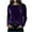 Purple, variant on Wensltd Fashion Long Sleeve Shirt Women Casual Crew Neck Daily Wear Fall Winter Velvet Tops