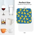 thumbnail image 6 of Pofeuu Rubber Duck Print Coasters for Drinks, 4Pack PU Leather Coasters, Bar Drink Coasters for Tabletop Protection, Furniture from Damage-Square, 6 of 6