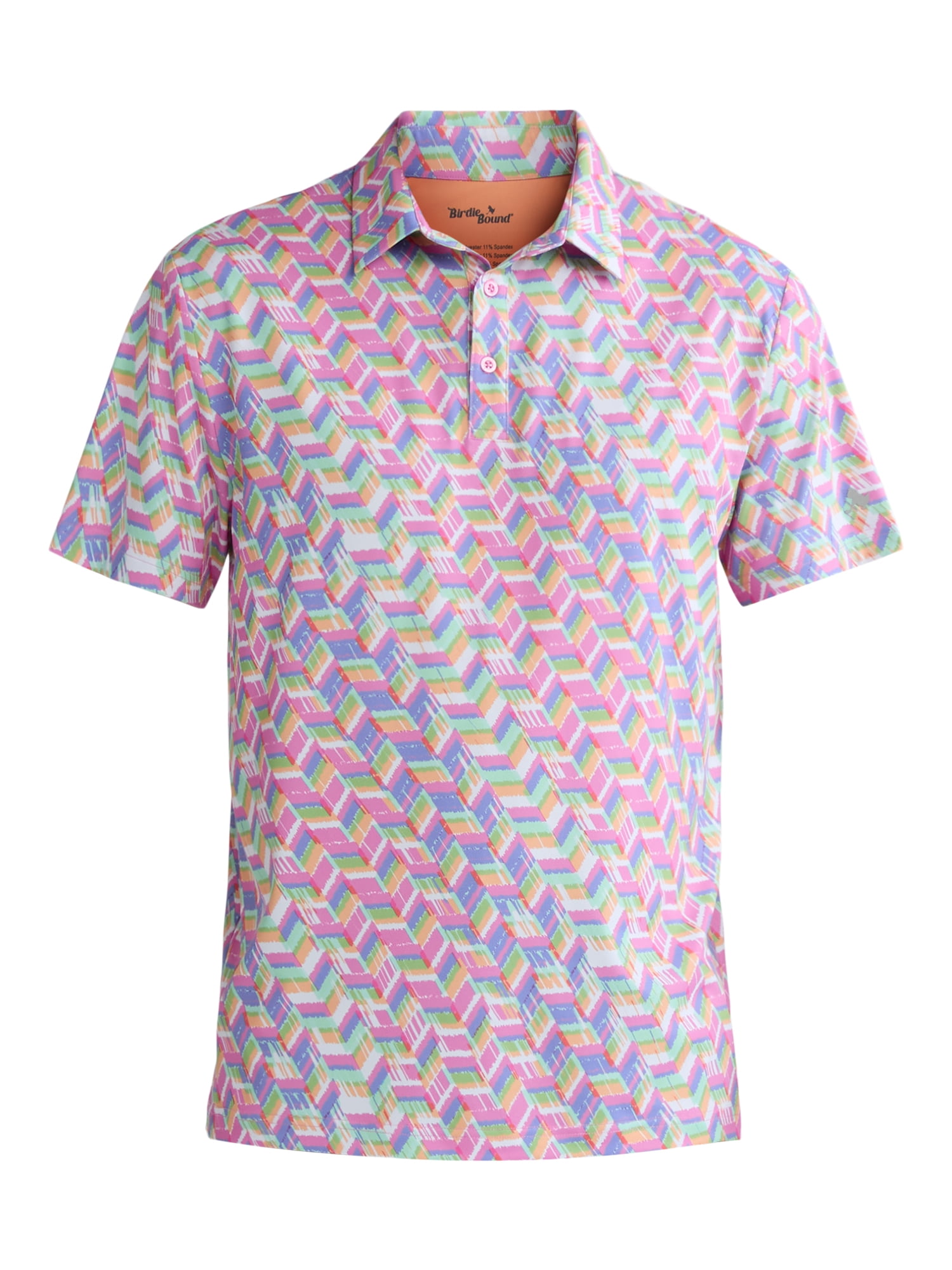 Birdie Bound Men's & Big Men's Novelty Print Golf Polo, Sizes S-5XL