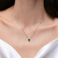 thumbnail image 3 of ANGARA Natural Bezel-Set Round 1.2 ct Emerald Solitaire Pendant in 14K Rose Gold for Women (Size-7mm) | May Birthstone, Birthday, Anniversary, Jewelry Gift for Women | Natural Emerald Necklace, 3 of 10