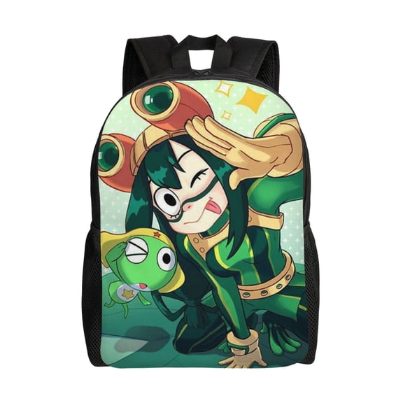 My Hero Academia Tsuyu Asui Shoulder Backpack Daypack 3D Printing Backpack Travel Hiking Bag