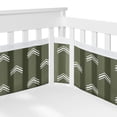 thumbnail image 3 of Sweet Jojo Designs Diamond Tuft Hunter Green Boy, Girl, Unisex/Gender Neutral Crib Bedding + BreathableBaby Breathable Mesh Liner, 3 of 6