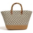 thumbnail image 1 of Bolso Cesta Tejido A La Mano para Mujer Retazos en Playa, 1 of 7