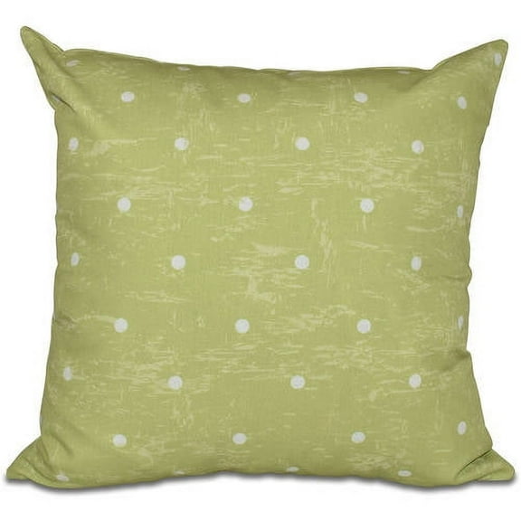 Simply Daisy 16" x 16" Dorothy Dot Polyester Indoor/Outdoor Pillow, Green (1 count)