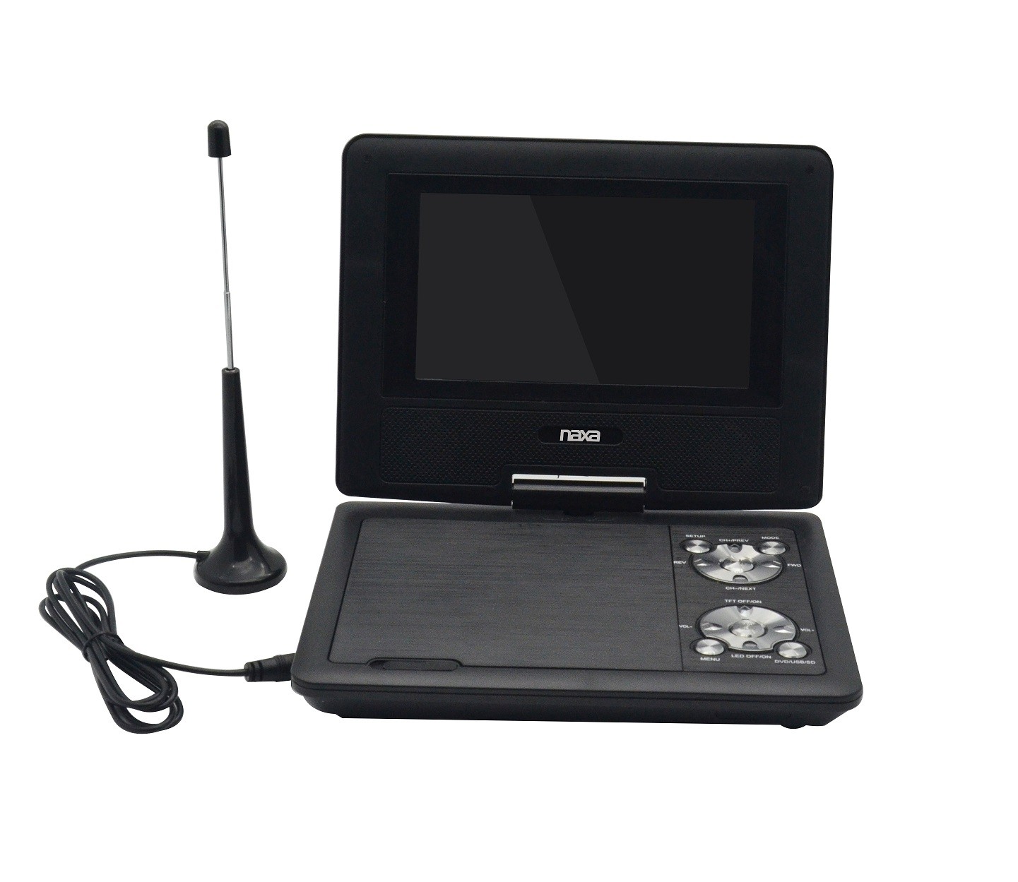 Naxa NPDT-7000 Portable DVD Player - 7" Display - Shiny Black - image 4 of 4