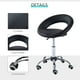 thumbnail image 4 of Taburete de salón con ruedas HOMCOM Crescent, altura ajustable, color negro, 4 of 9