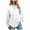 White, variant on Towmus Womens Fall Sweatshirt Casual Waffle Knit Half Zip Pullover Loose Long Sleeve Tops