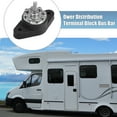 thumbnail image 2 of 1 Set 1/4" Power Distribution Block 8 Point Bus Bar 16 Screws Terminal Block for Boat Metal Black, 2 of 6