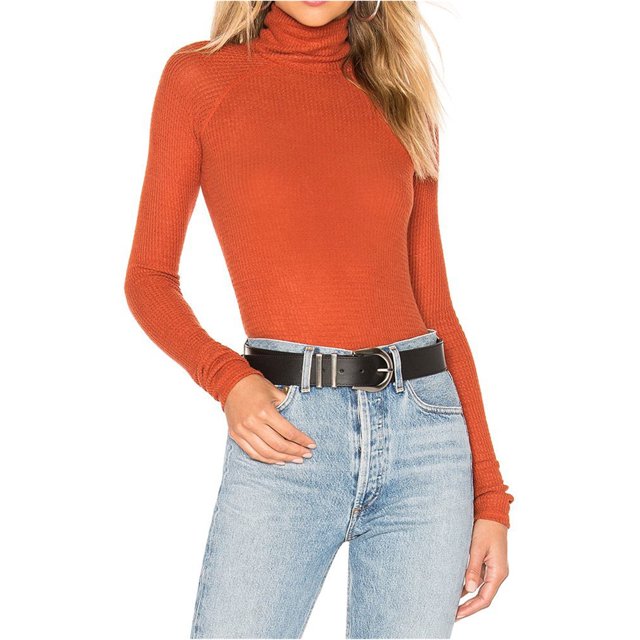 Free People - Mono sólido para mujer, naranja, extra pequeño Free People Body
