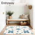 thumbnail image 3 of ODIKA 3'x5' Machine Washable Non-Slip Area Rug, Crystal Enchanted Celebration Welcoming Statement High Traffic Rug, Blue, 655819, 3 of 7