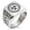 Silver, variant on Stainless Steel Zombie Outbreak Response Team Geometric Pattern Biker Style Polished Ring