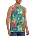 thumbnail image 2 of Haiem Men's Pineapple Print Tank Tops Summer Sleeveless Cut Off Workout T-Shirts Fitness Vest Athletic Undershirts-XX-Large, 2 of 8