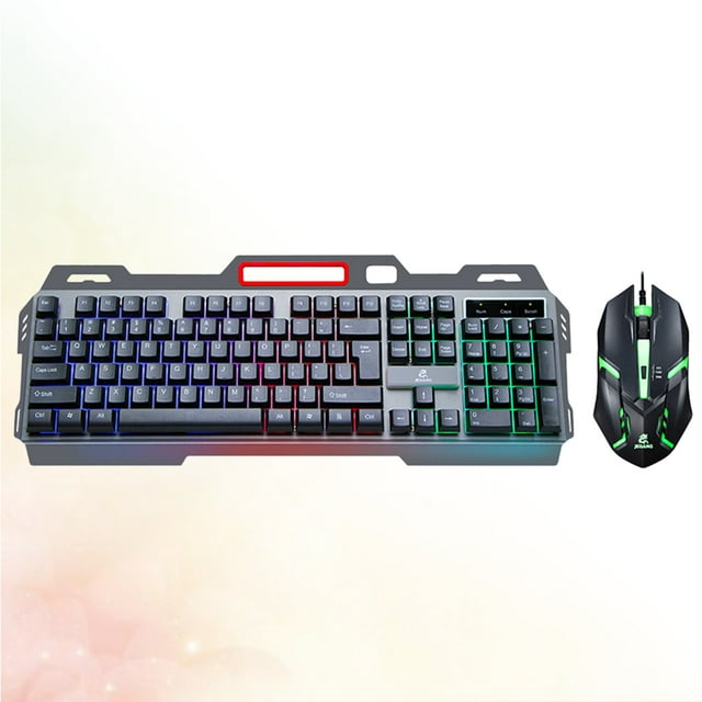 1 Ensemble Clavier USB Rétroéclairé RGB Filaire Confortable pour Jeux Ergonomique