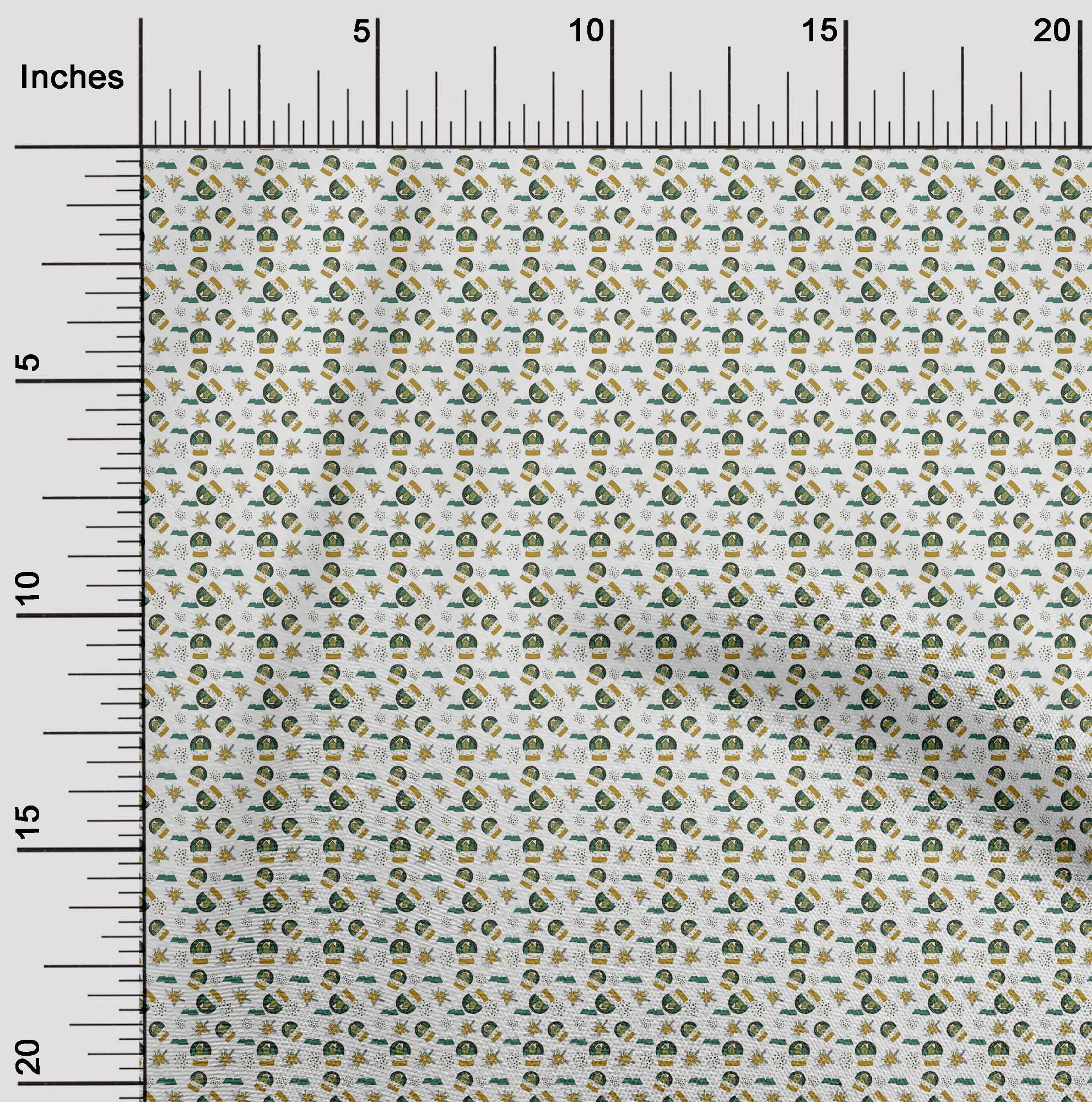 oneOone Cotton Cambric Dark Mustard Fabric Christmas Fabric For Sewing Printed Craft Fabric By The Yard 56 Inch Wide