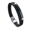 thumbnail image 3 of Brazalete de acero inoxidable Hugo Negro 8,27 pulgadas, 3 of 10