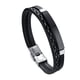 thumbnail image 3 of Brazalete de acero inoxidable Hugo Negro 8,27 pulgadas, 3 of 10