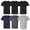 Black/Black/Black/Navy/Charcoal/Steel, variant on Men's Value Pack Pocket T-Shirt Undershirts, 6 Pack