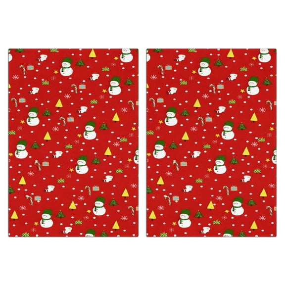 2 Pcs Funny Kitchen Towels,Red Christmas Snowman Pattern Microfiber Dish Towels,Kitchen Tea Towels,Kitchen Towel Set (18" X 26")