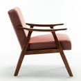 thumbnail image 4 of Rose Velvet Accent Chair, Mid-century Modern Flair, Solid Wood Frame, Extra Seating For Compact Living Areas Chair With Upholstery, Petite Spaces, 4 of 5
