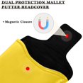 thumbnail image 3 of Haosy Yellow Golf Mallet Putter Cover Strong Magnetic Leather Golf Club Headcover Closure, 3 of 7