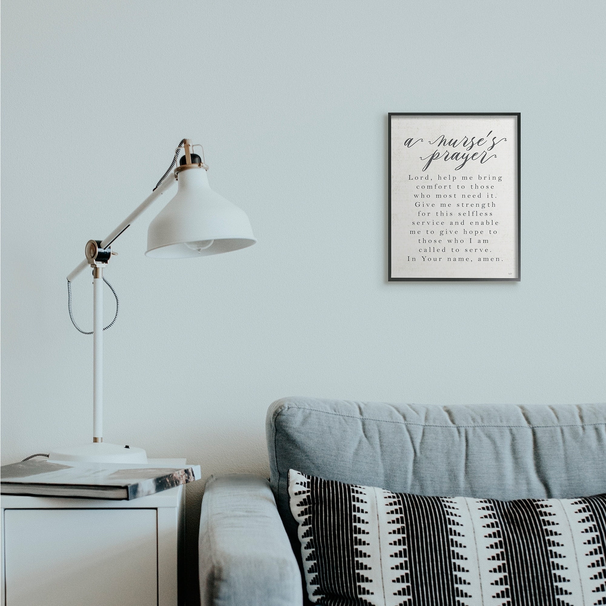 Stupell Industries A Nurse's Prayer Inspirational Office Faith Black Framed by LUX + Me Designs