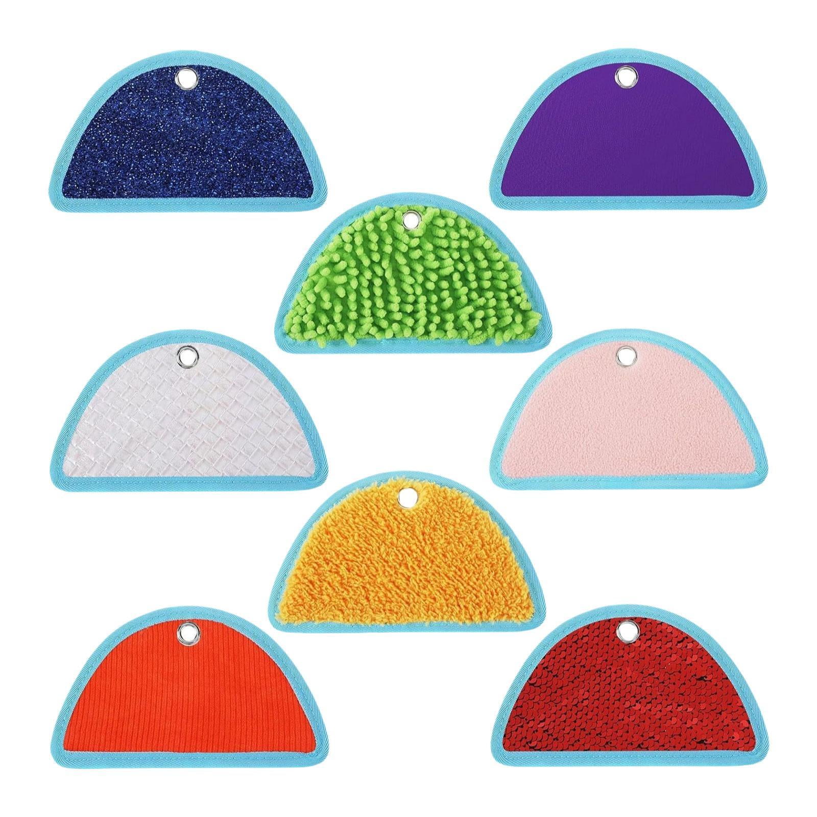 JWQFBC 8 Pieces Textured Floor Mats Learning Activity Game Play Tactile Sensory Rug for