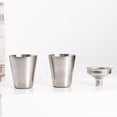 thumbnail image 4 of Hip Flasks for Liquor for Men with Leather Cover,8 Oz Flask Set, Stainless Steel Hip Flasks for Liquor with 2 Cups & Funnel, 4 of 4