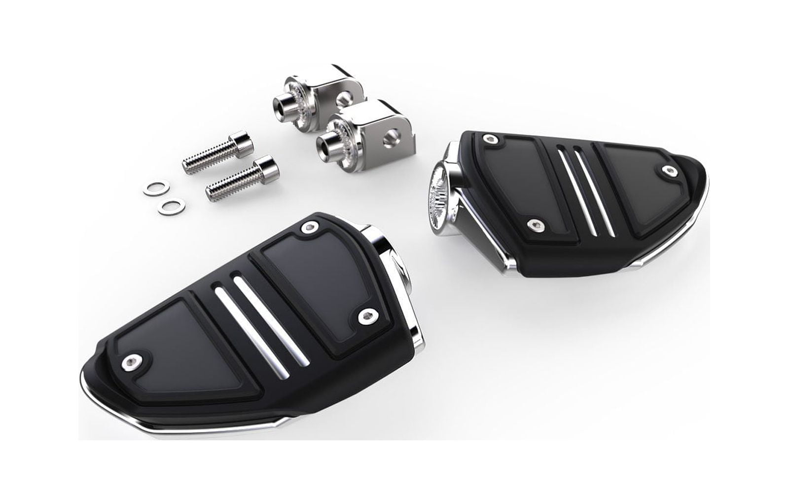 Ciro Passenger Accessory Mount For Harley Tri Glide Ultra Classic 2009-2013 - Black, No Drill Kit