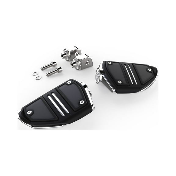 Ciro Twin Rail Chrome Footrests for 2018-Up M8 Softail Passenger Mount (61406)