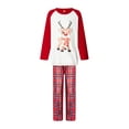 thumbnail image 5 of Bemycutue Family Matching Christmas Pajamas, Baby Romper Pants Hat Suit/Deer Pattern Long Sleeve Tops Plaid Pants Sleepwear Set, 5 of 10