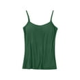 thumbnail image 4 of Roncen Women's Built-In Bra Camisole - Adjustable Strap Lounge Tank Top, Solid Color Soft Cotton Sleep Shirt with Light Support, 4 of 4