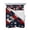 Navy, Red, Cream, variant on Quilts Twin Size Bedding Set, 4th of July Lightweight Quilted Comforter, Independence Day Patriotic Red Blue Stars Soft Reversible Bedspread Coverlet with Pillow Covers for All Season, 68" x 86"