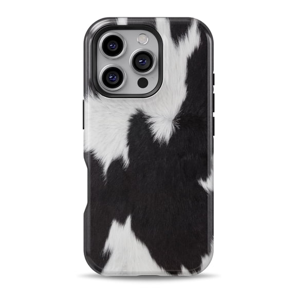 DesignSkinz Scratch-Resistant Hard Slim Case Compatible with iPhone 16 (Compatible with MagSafe) - Modern Cowhide Chic V13