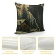thumbnail image 4 of PRATYUS Pine Trees Throw Pillow Cover Bear Paw Pillow Cover for Boys,Woodland Wild Animals Cushion Case Rustic Wildlife Silhouette Retro Country Farmhouse Decor,Vintage Brown 18x18in, 4 of 5