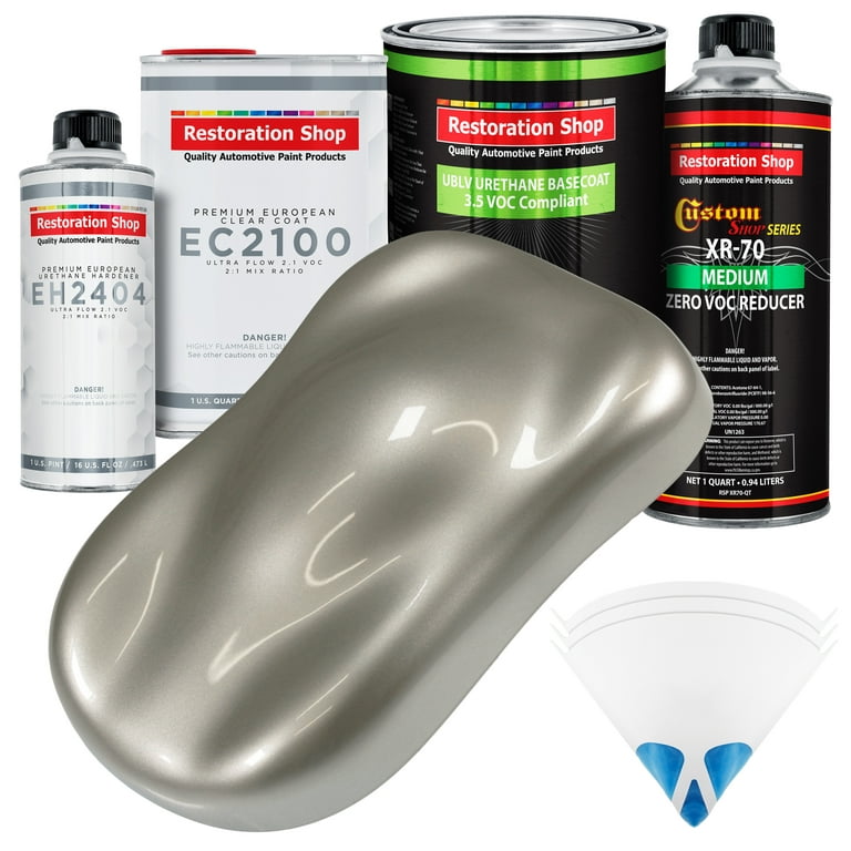 Urethane Basecoat Automotive Paint - Silver Metallic - 1 Gallon 