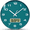 Teal, variant on VOCOO 12 Inch Non-Ticking Silent Wall Clock, LCD Display with Date and Temperature Quartz Analog Clock for Living Room Bedroom Kitchen Office