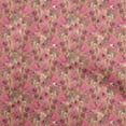thumbnail image 1 of oneOone Polyester Spandex Pink Fabric Abstract Floral Sewing Material Print Fabric By The Yard 56 Inch Wide, 1 of 5
