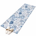 thumbnail image 2 of Navy Blue Coral Area Rugs 2x6 for Kitchen Runner Rug, Summer Beach Coastal Ocean Nautical Non Slip Washable Rug Runner, Low Pile Indoor Floor Carpet Mat Bathroom Rugs for Bedroom, Kids Room, 2 of 9