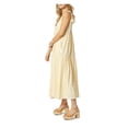 thumbnail image 3 of JOIE Womens Yellow Adjustable Pocketed Chevron Sleeveless V Neck Tea-Length Shift Dress L, 3 of 3