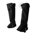 thumbnail image 2 of Cubrebotas medievales de pirata, polainas de caballero guerrero para actuaciones en escenario Negro, 2 of 8
