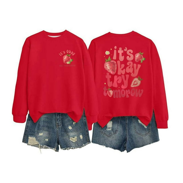 VBARHMQRT Lifeguard Chandail à Capuchon pour Femme Erreur de Chandail à Capuchon Sans Importance Automne Motif Mignon T-Shirt Nouveauté Col Rond Manches Longues Haut