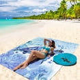thumbnail image 4 of Manta de playa impermeable y arenosa HIHOHO, 200 x 211 cm, grande, 4 of 6