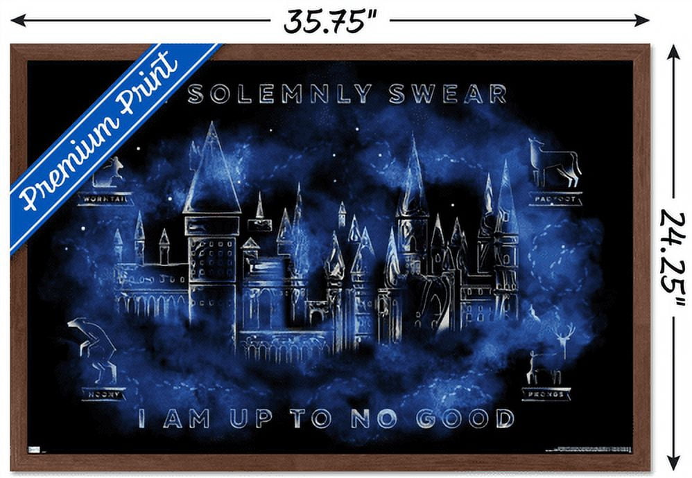 Harry Potter - Hogwarts Castle Magic Wall Poster, 22.375" x 34", Framed