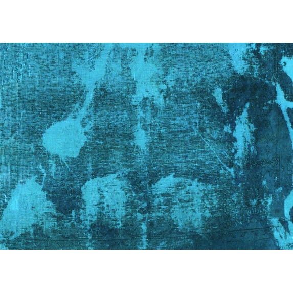 Ahgly Company Indoor Rectangle Abstract Light Blue Modern Area Rugs, 2' x 4'
