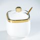 thumbnail image 5 of Azucarero de , bote de cerámica para condimentos, tarro de almacenamiento de pimienta, tarro de condimento para mostrador de restaurante Cuadrado Blanco, 5 of 7