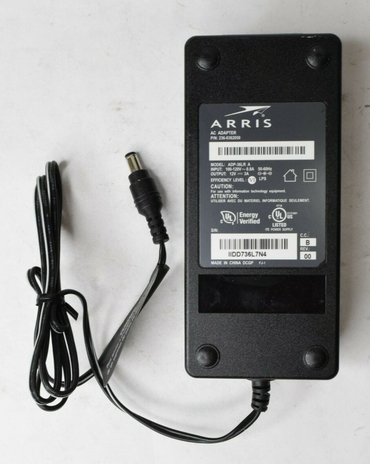 Genuine Arris ADP36LR A AC Adapter Power Supply for Cable Media